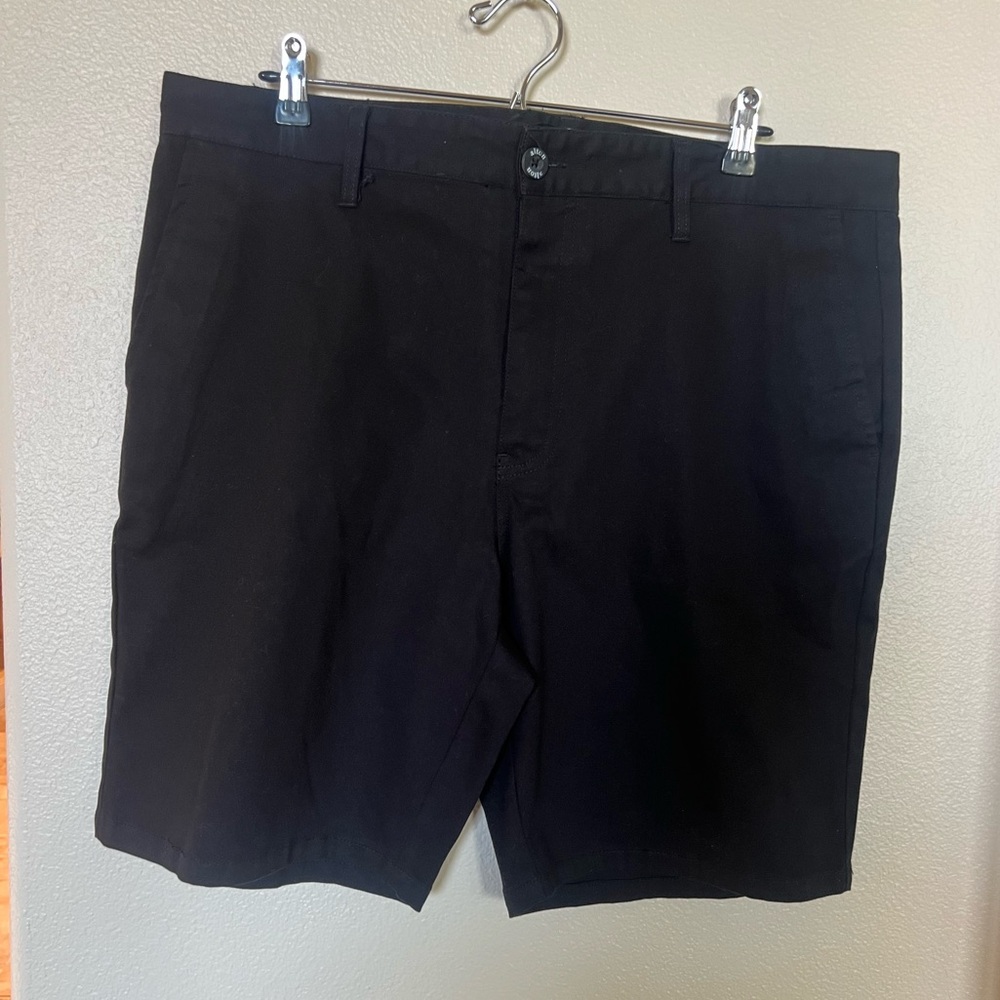 Alton Lane Black Mens Flat Front Bermuda Preppy Cotton Casual Chino Shorts SZ 38